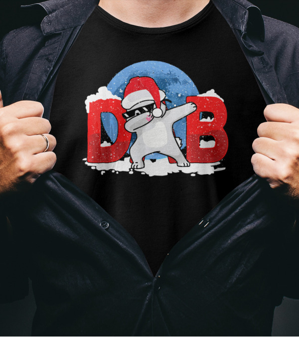 DAB Rabbit Bunny Funny Xmas Dabbing Snow Santa Hat T-Shirt