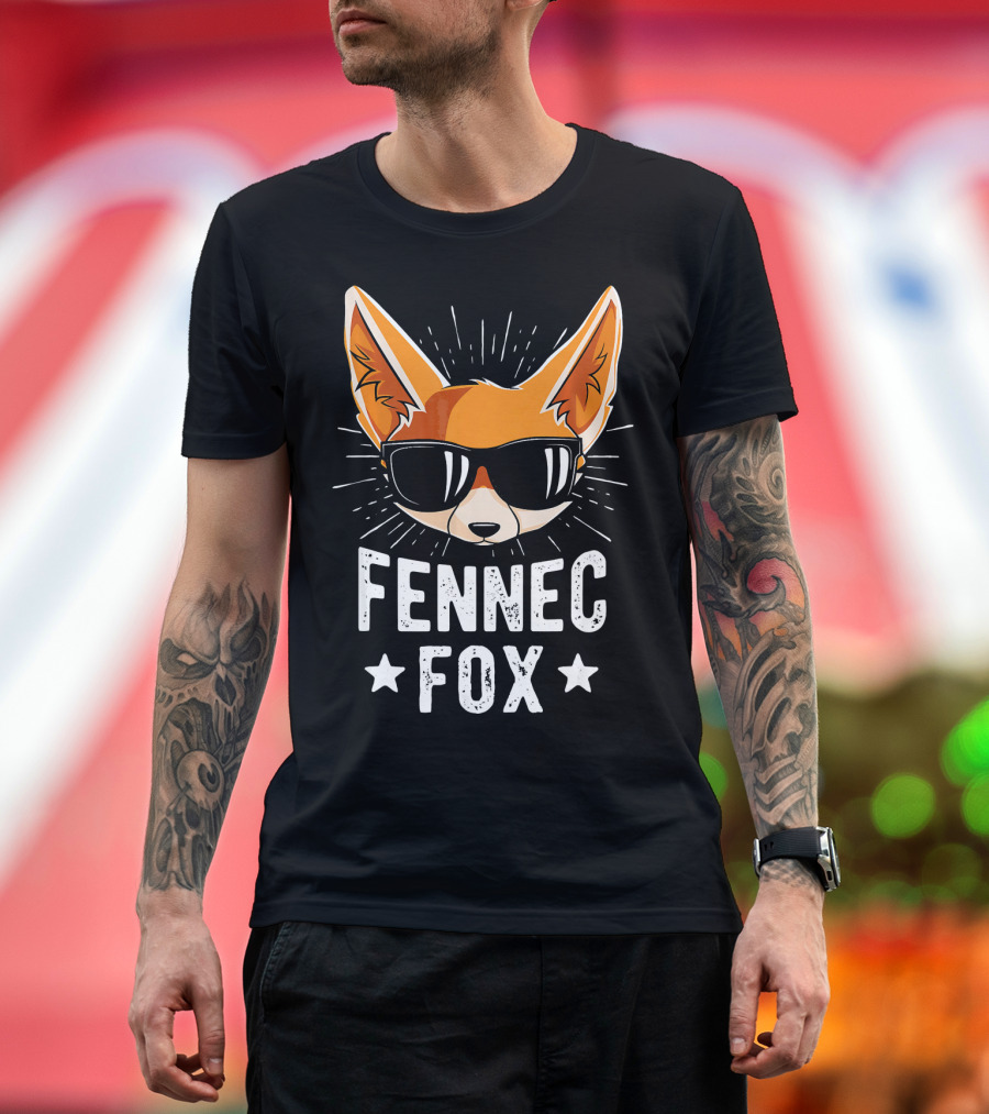 Fennec Fox Cool Sunglasses Kids Boys Foxes T-Shirt