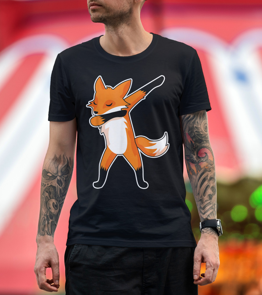 Dabbing Fox Cool Great Fan Fox Dab Pose Iconic T-Shirt