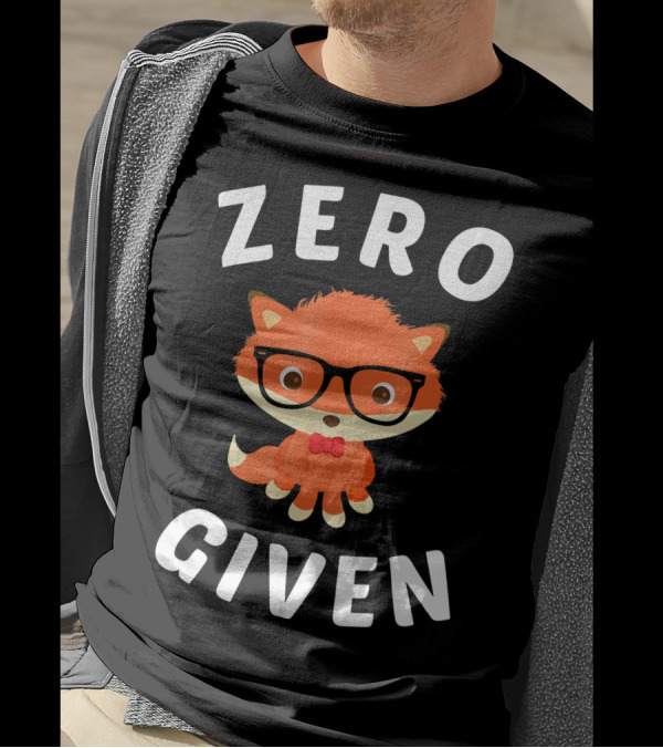 Zero Fox Nerdy Cute Fox Given T-Shirt
