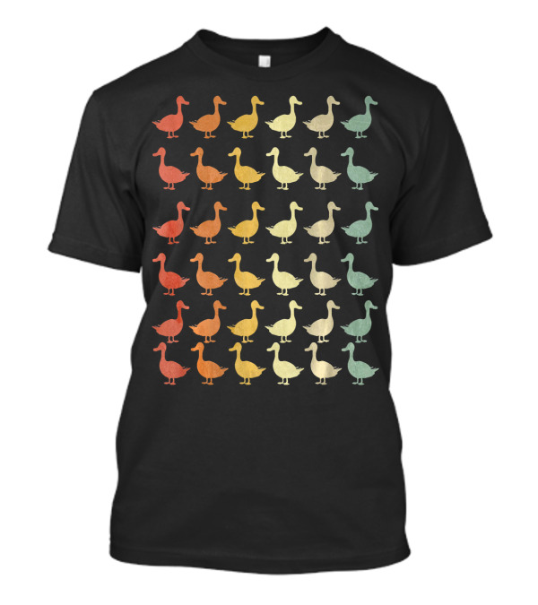 Goose Style Vintage Retro Geese Multicolor T-Shirt
