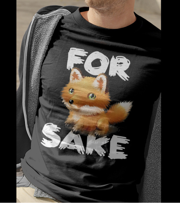 Cute Fox Illustration For Sake T-Shirt