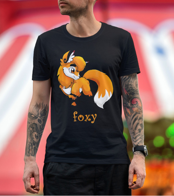 Premium T-Shirt: Foxy Cute Orange Fox T-Shirt Foxy Cute Orange Fox T-Shirt