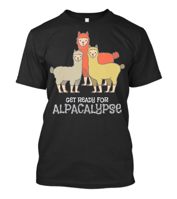 Get Ready For The Alpacalypse With Colorful Alpacas Trio Image T-Shirt