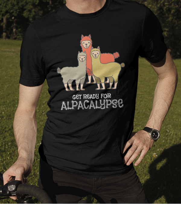 Get Ready For The Alpacalypse With Colorful Alpacas Trio Image T-Shirt