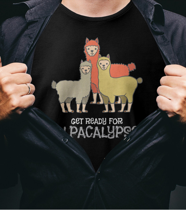 Get Ready For The Alpacalypse With Colorful Alpacas Trio Image T-Shirt