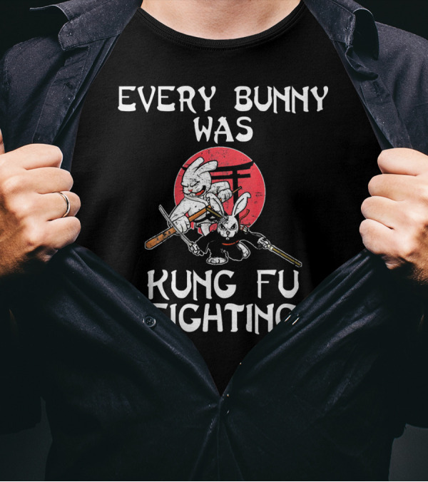 Every Bunny Was Kung Fu Fighting Easter Samurai Bunnies T-Shirt