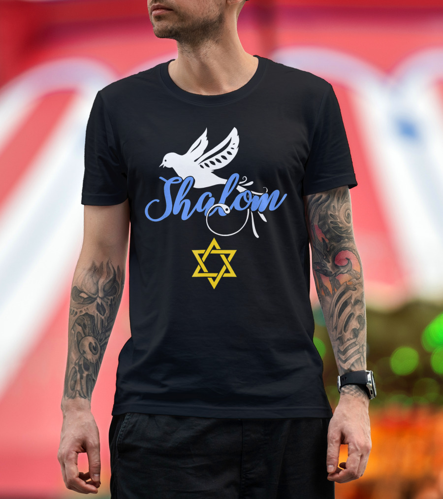 Shalom Star of David Dove Hanukkah T-Shirt