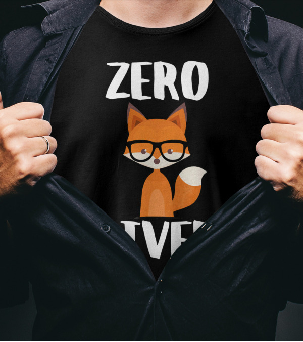 Zero Fox Given Funny Cute Fox With Glasses T-Shirt