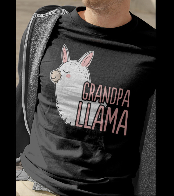 Grandpa Llama Funny Alpaca T-Shirt