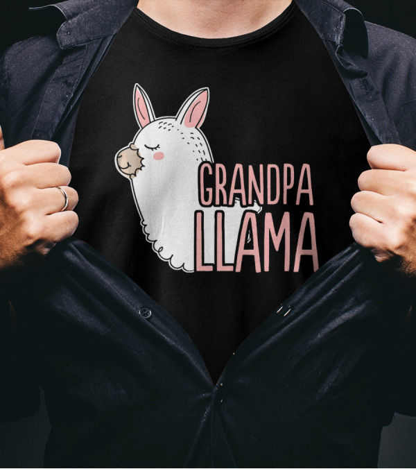 Grandpa Llama Funny Alpaca T-Shirt