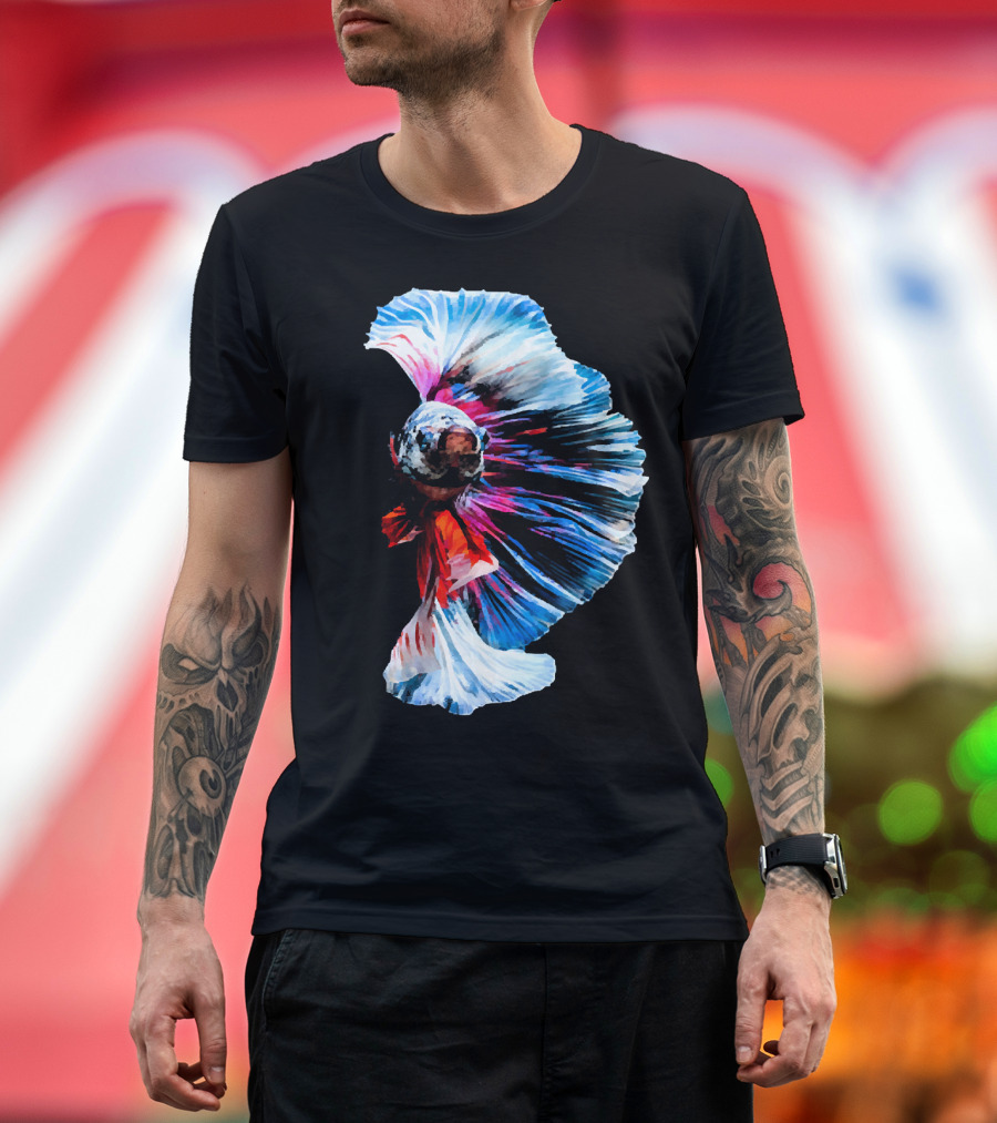 Betta Splendens Exotic Freshwater Fish Magnificent Display T-Shirt