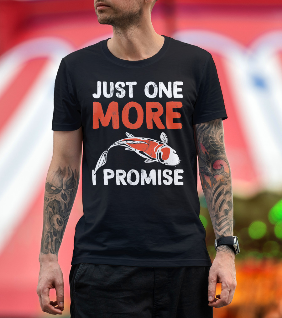 Just One More Koi Fish I Promise Iconic Orange Black T-Shirt
