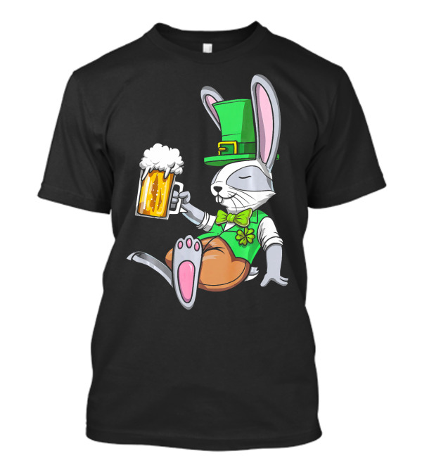 Leprechaun Rabbit St Patricks Bunny Beer Green Hat Shamrock Mug T-Shirt