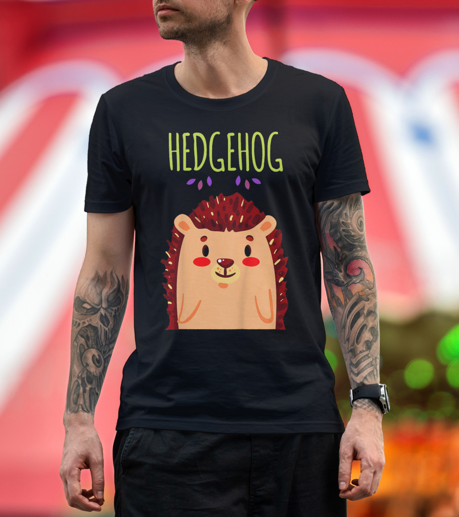 Hedgehog Kids Cute Girl T-Shirt