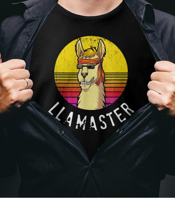 Llamaster Retro Style Llama Karate Jiu Jitsu Judo T-Shirt