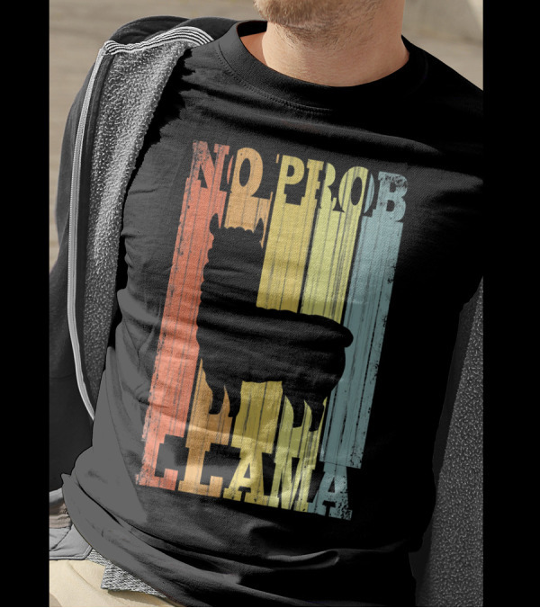 No Prob Llama Retro Vintage T-Shirt