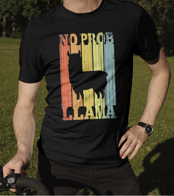 No Prob Llama Retro Vintage T-Shirt