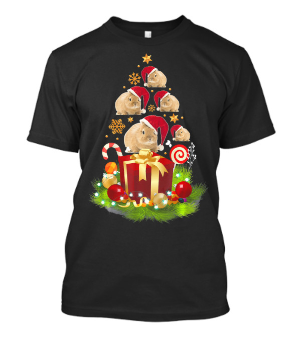 Santa Rabbit Holiday Christmas Tree Gift T-Shirt