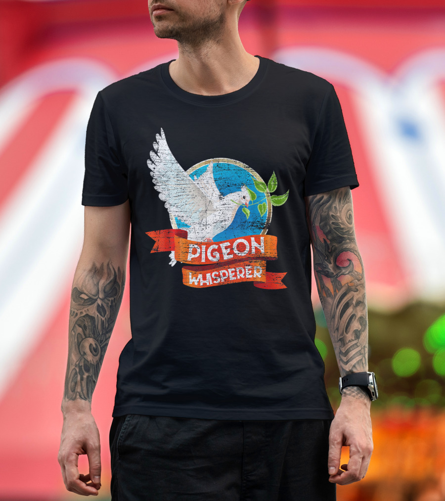Pigeon Whisperer Dove with Olive Branch T-Shirt