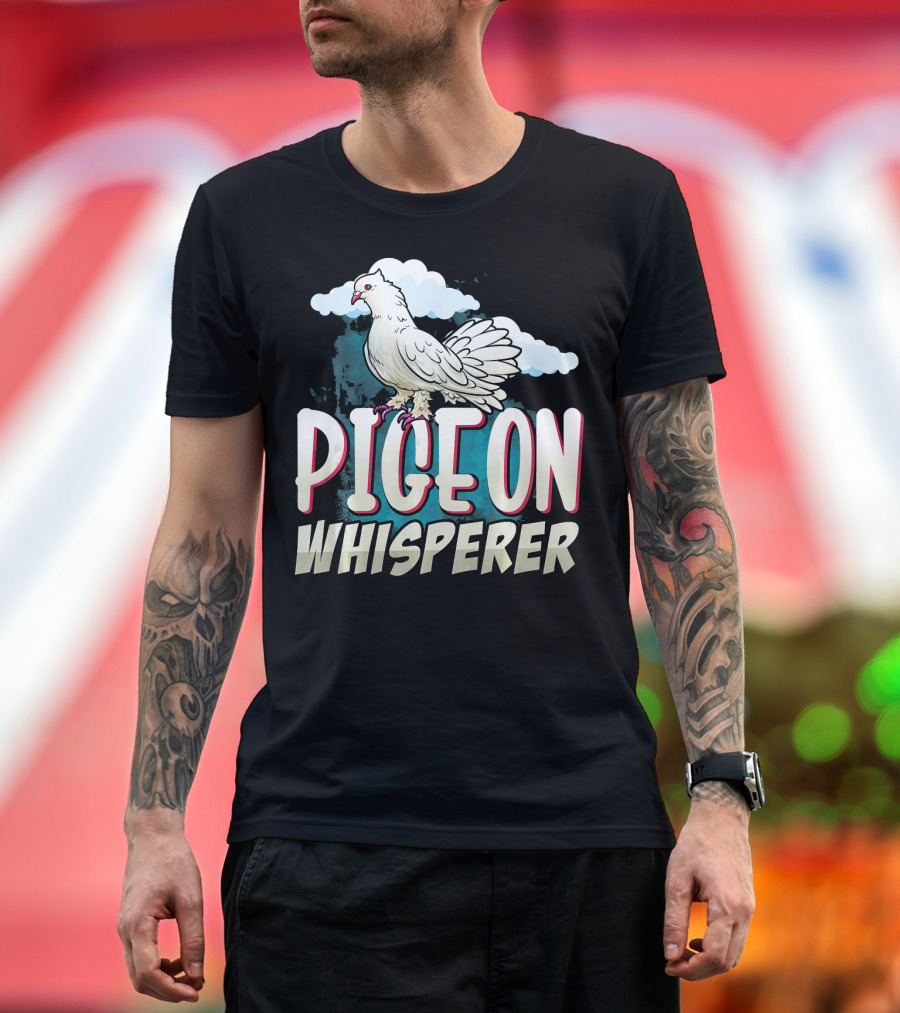 Pigeon Whisperer Roller Pigeon Clouds Bird T-Shirt