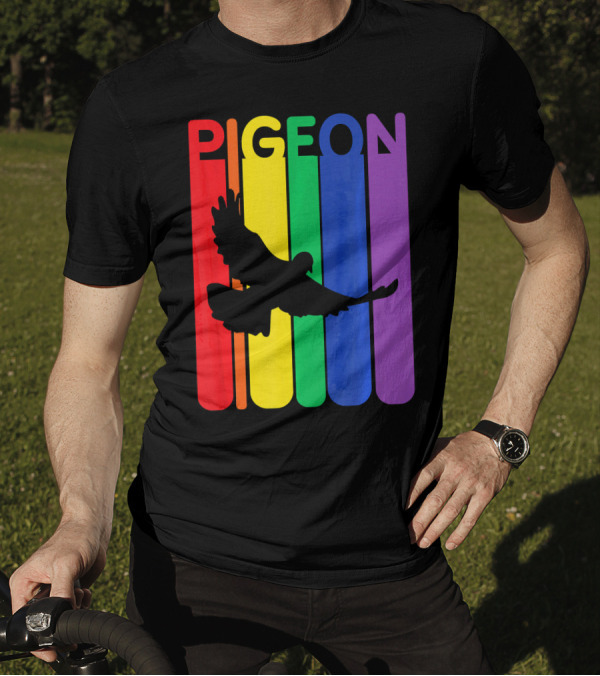 Pigeon Enthusiast Rainbow Bird Lover Colorful T-Shirt