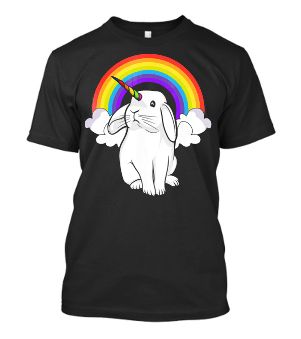 Magical Rainbow Unicorn Bunny Cute Rabbit T-Shirt
