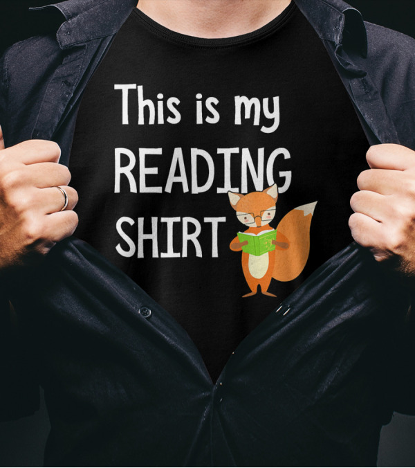 This Is My Reading Shirt With Fox Reading A Book T-Shirt