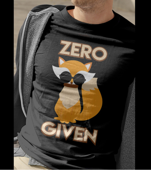 Zero Fox Given Funny Nerd Humor Sunglasses Fox T-Shirt