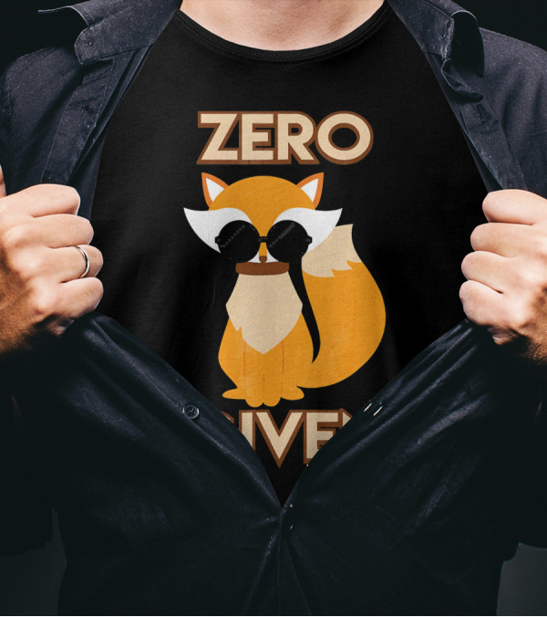 Zero Fox Given Funny Nerd Humor Sunglasses Fox T-Shirt