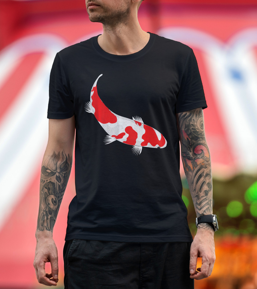 Vintage Distressed Kohaku Koi Fish T-Shirt
