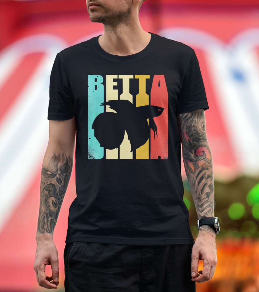 Betta Vintage Retro Bold Colorful T-Shirt