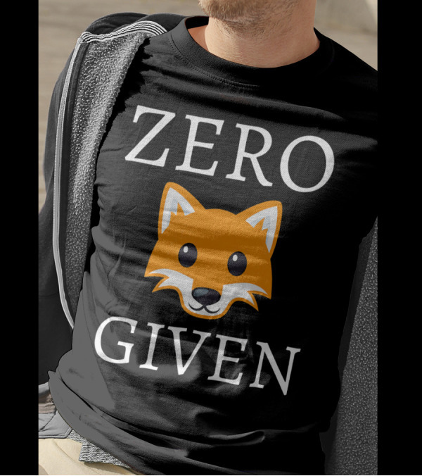 Zero Fox Given Orange Fox Face Fun T-Shirt