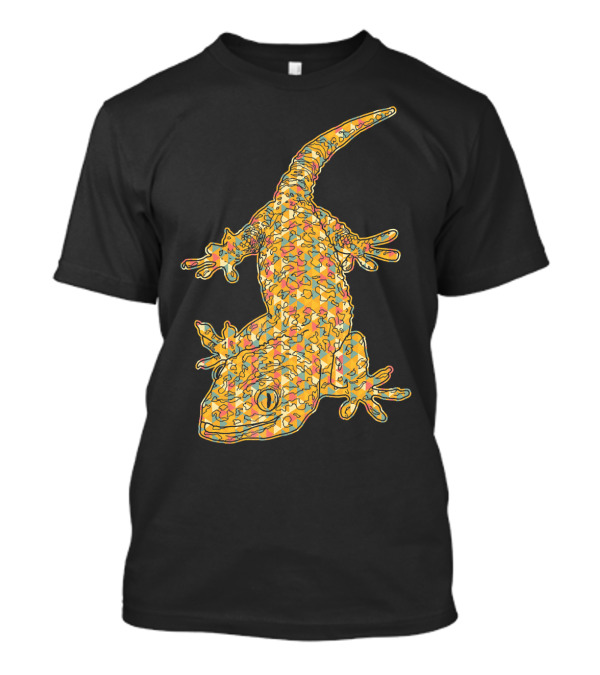 Crested Gecko Vibrant Geometric T-Shirt