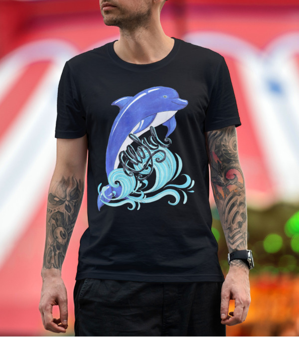 Premium T-Shirt: Aloha Dolphin Summer Beach Vacation T-Shirt Aloha Dolphin Summer Beach Vacation T-Shirt