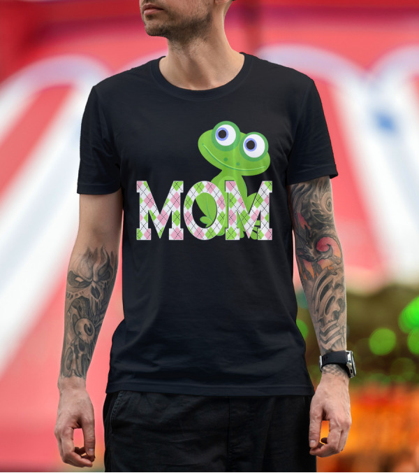 Premium T-Shirt: Mom Argyle Preppy Frog T-Shirt Mom Argyle Preppy Frog T-Shirt