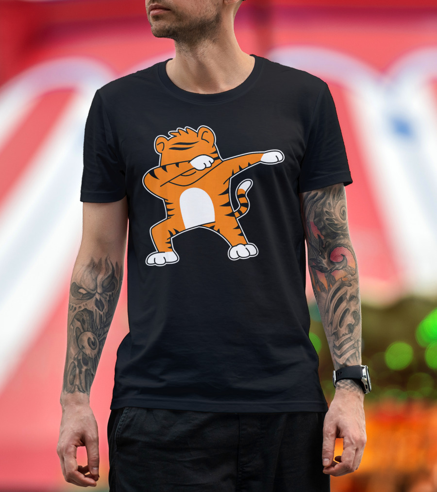 Dabbing Tiger Cat Dab Animal T-Shirt