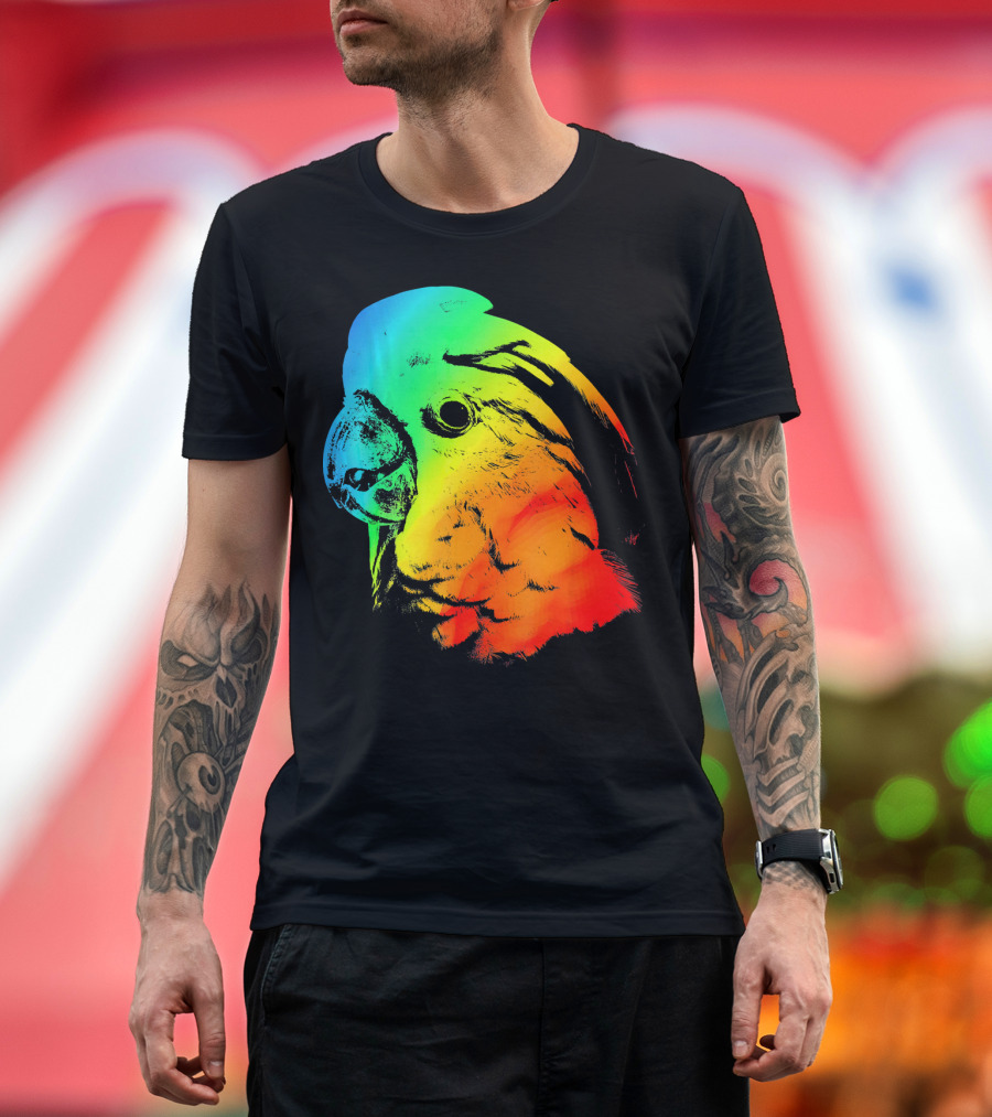 MOLUCCAN COCKATOO Vibrant Colorful Rainbow T-Shirt