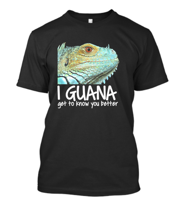Iguana Get To Know You Better Iguana Head Close-Up T-Shirt