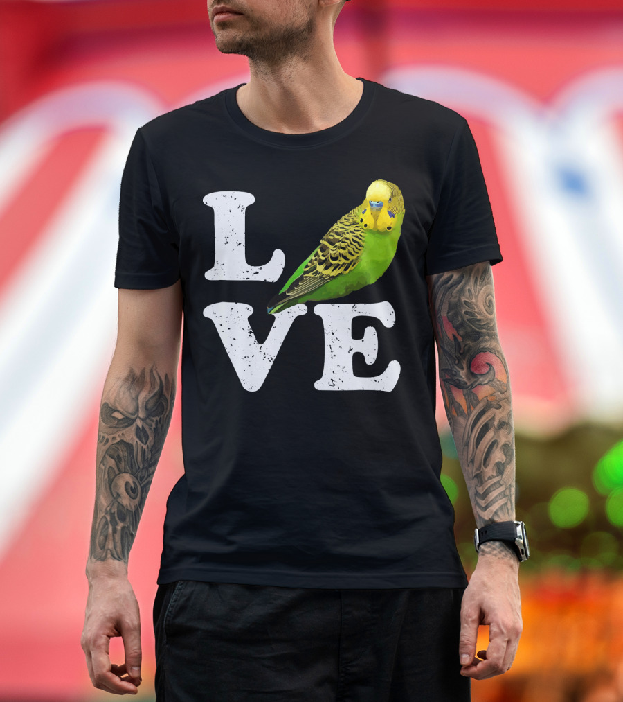 Love My Budgie Parakeet Bird T-Shirt