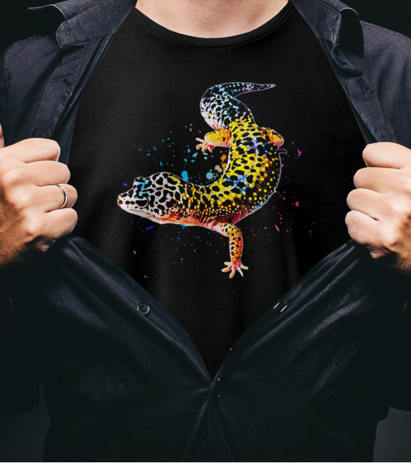 Leopard Gecko Keeper Watercolor Reptile T-Shirt