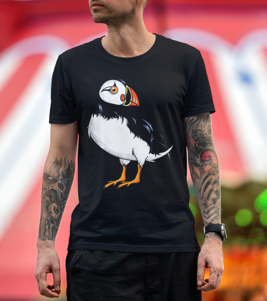 Iceland Puffin Artful Bird T-Shirt