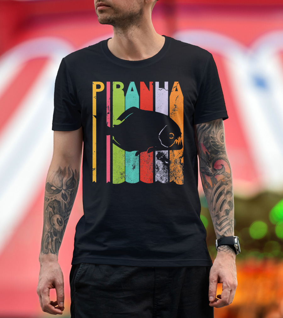 Piranha Lover Funny Vintage T-Shirt