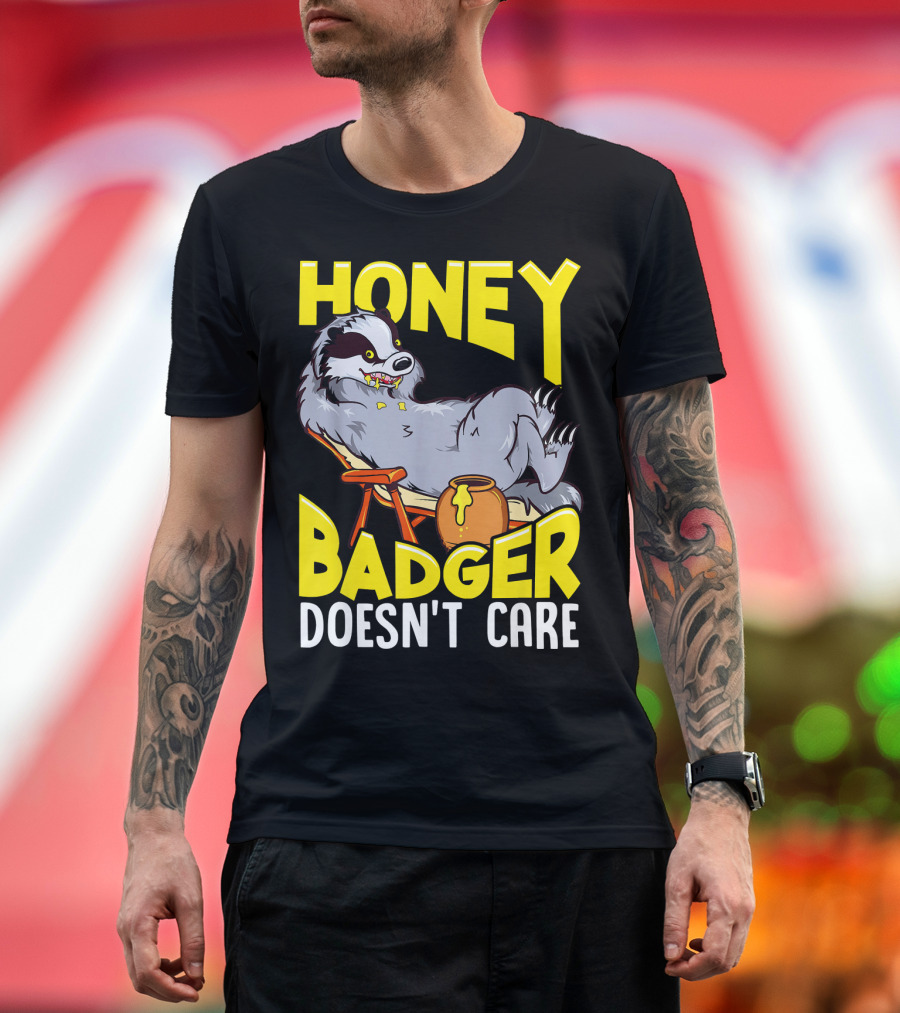 Funny Honey Badger Doesn’t Care Womens Me T-Shirt