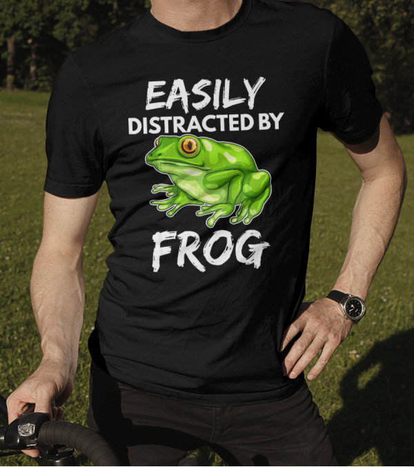 Easily Distracted By Frog Funny Repti T-Shirt