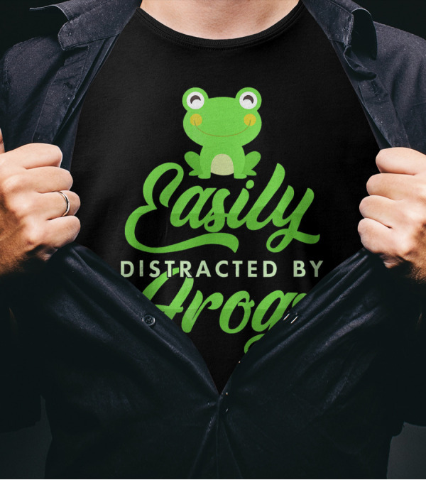 Easily Distracted By Frogs Frog T-Shirt
