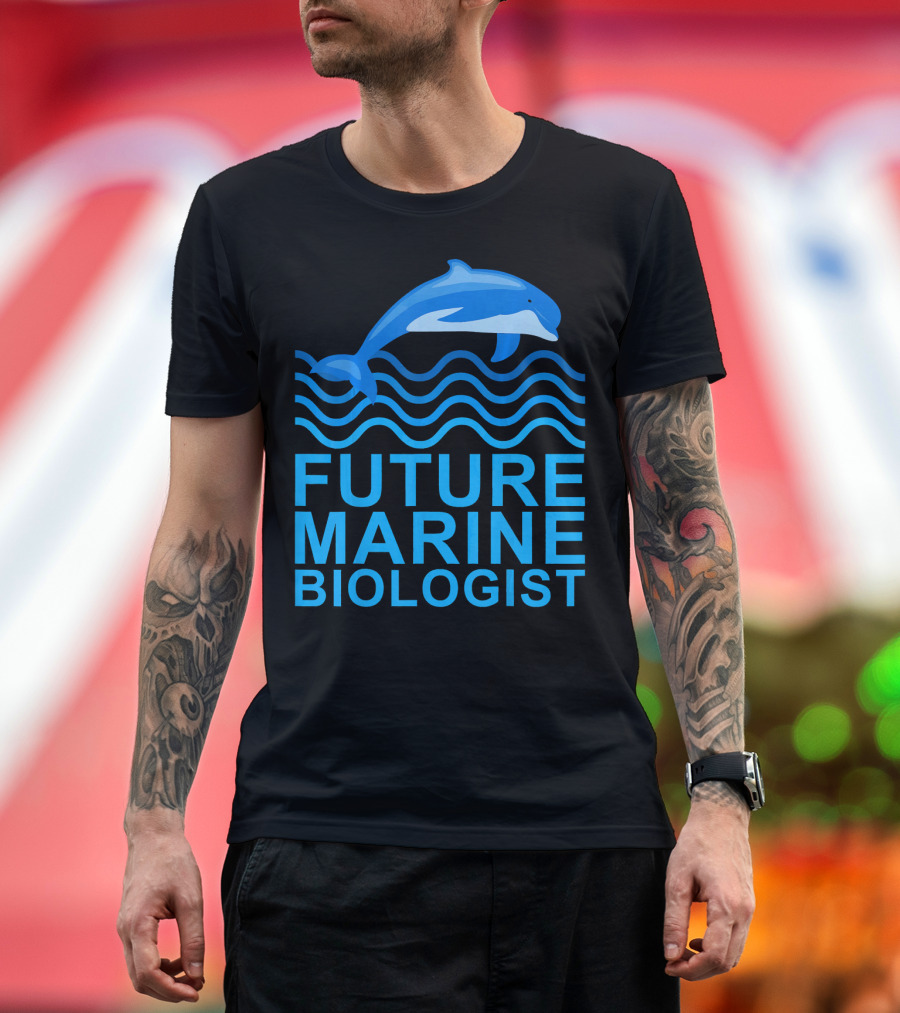 Future Marine Biologist Dolphin Waves T-Shirt