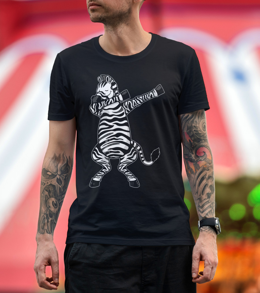 Dabbing Zebra Funny Dance Pose T-Shirt