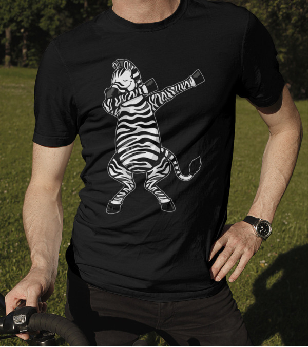 Dabbing Zebra Funny Dance Pose T-Shirt