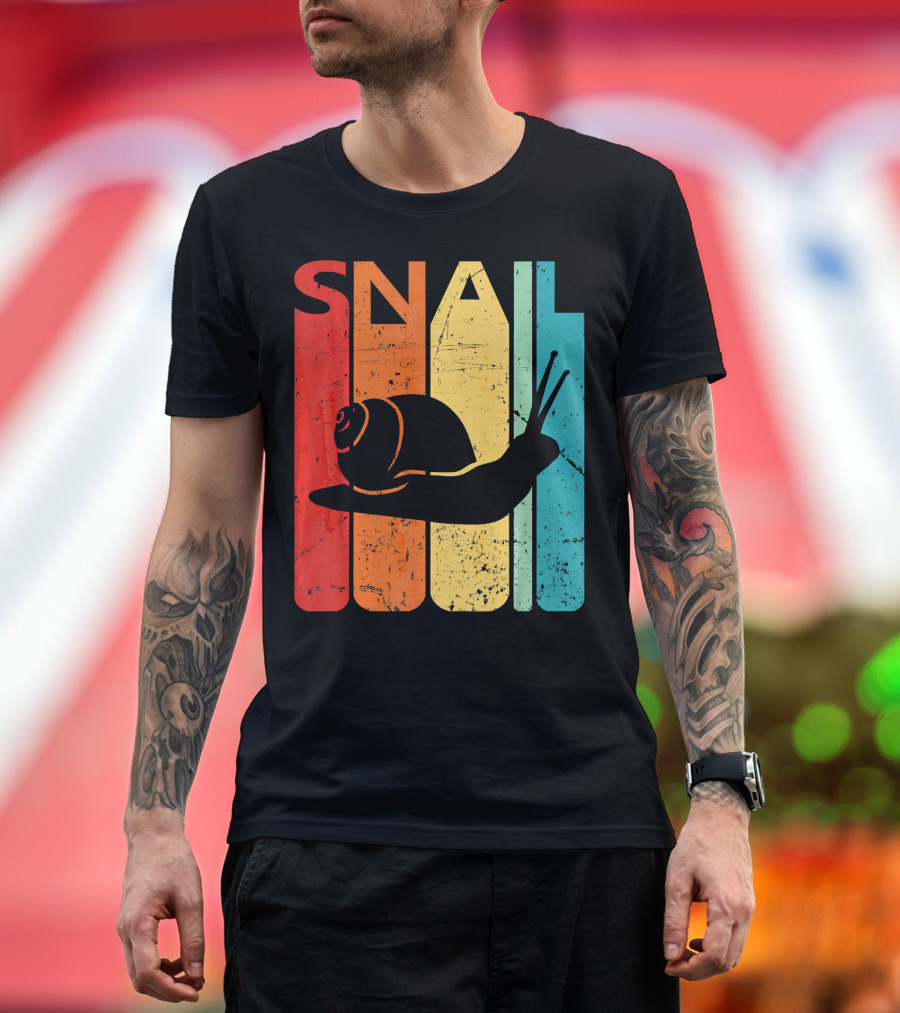 Retro Vintage Snail Funny Anim T-Shirt